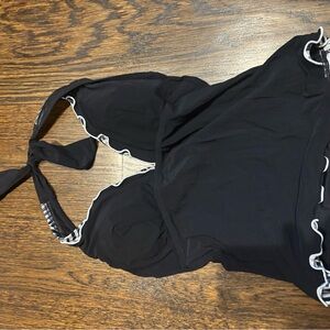 Elegant Black Halter Top